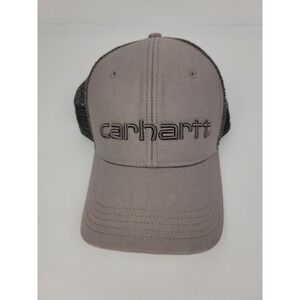 Carhartt Gray Mesh Trucker Hat Snapback Embroidered Logo Cap 100141